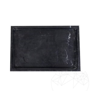 Plateau en marbre Nero, 30 x 20 x 2.5 cm