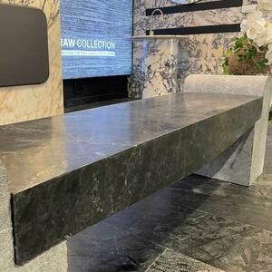 Banc de jardin en marbre Romano Ceppo, 165 x 40 x 50 cm