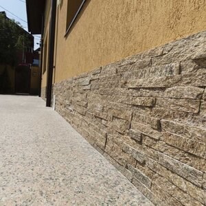 Panneau de revêtement mural en quartzite Lemone 15 x 60 x 1-2 cm