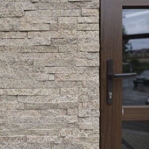 Panneau de revêtement mural en quartzite Lemone 15 x 60 x 1-2 cm