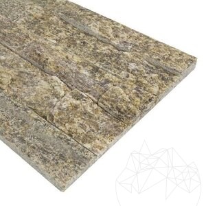 Panneau de revêtement mural en quartzite Lemone 15 x 60 x 1-2 cm