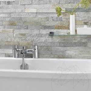 Metaksi Panneau de revêtement mural en quartzite 15 x 60 cm