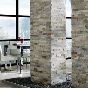 Metaksi Panneau de revêtement mural en quartzite 15 x 60 cm