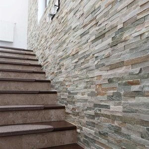 Metaksi Panneau de revêtement mural en quartzite 15 x 60 cm