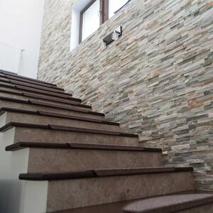 Metaksi Panneau de revêtement mural en quartzite 15 x 60 cm