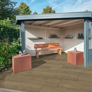 Pierre frittée L'ALTRA PIETRA Long Rovere, 40 X 180 X 2 cm, R11 - Antidérapant pour usage extérieur