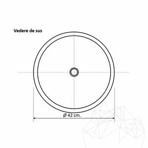 Lavabo, Travertin classique RS-5, 42 x 15 cm