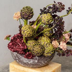 Lavabo de salle de bain - Marbre Rosso Levanto RS-5, 42 x 15 cm