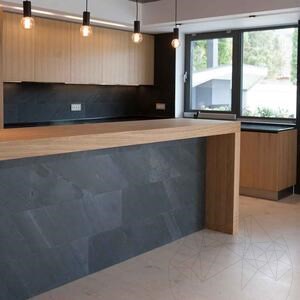 Ardoise flexible SKIN Ultra-Flex 2mm - Ligne noire, 244 x 122 cm | Pierre pour murs, meubles, façades et zones humides
