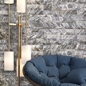 Panneau flexible Marble SKIN 3D Express - Brazil White, 60x15 cm, auto-adhésif 3M pour le revêtement intérieur
