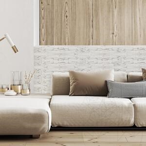 Panneau flexible Marble SKIN Express - Blanc nacré, 60x15 cm, auto-adhésif 3M pour le carrelage intérieur, les meubles