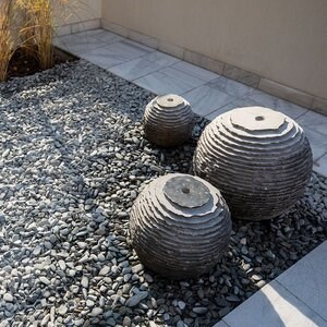 Sphère décorative anthracite gris, 50 cm