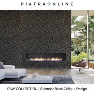 Dalle Splendor Black Oblique Design 3CM