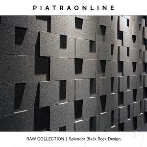Dalle Splendor Black Rock Design 3CM