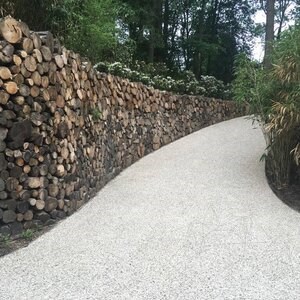 Système d'aménagement paysager pour la stabilisation du gravier, blanc, 1176 x 764 x 32 mm