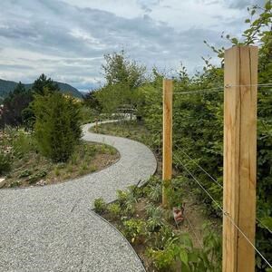 Système d'aménagement paysager pour la stabilisation du gravier, blanc, 1176 x 764 x 32 mm