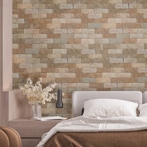 Travertin classique en coupe transversale, 7,5 x 20,3 x 1 cm