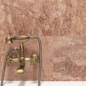 Travertin poli coupe transversale Red Opium 61 x 30,5 x 1,2 cm