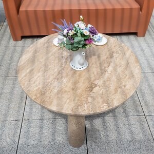 Table Autographe Café Travertin Latte