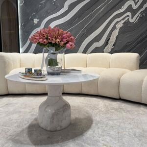 Table basse en marbre Volakas Moon