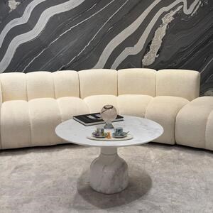 Table basse en marbre Volakas Moon