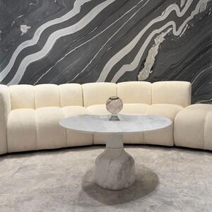 Table basse en marbre Volakas Moon