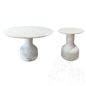 Table basse en marbre Volakas Moon