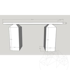 Table console Alexandro Travertin argenté