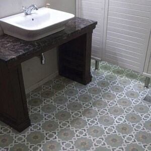 Terrazzo Oriental KR-09 Green 20 x 20 x 1.8 cm