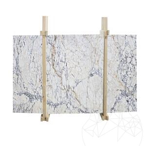 Arabescato Bookmatch, dalle de marbre poli, 2 cm, Translucide