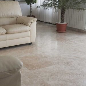 Travertin adouci à coupe transversale Classic PREMIUM, 61 x 61 x 1.2 cm