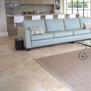 Travertin poli en coupe transversale Classic PREMIUM, 61 x 61 x 1.2 cm