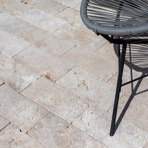 Classic Cross Cut Tumbled Travertine, 15.2 x 30.5 x 3 cm, Economie