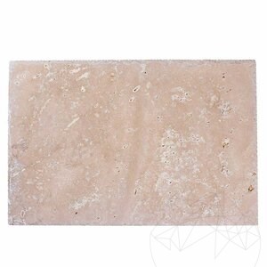 Travertin Classic Cross Cut brossé et ciselé, 61 x 40.6 x 3 cm