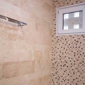 Ensemble de planches de travertin adouci PREMIUM Coupe transversale classique, 1.2 cm