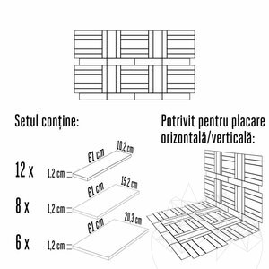 Ensemble de planches de travertin adouci PREMIUM Coupe transversale classique, 1.2 cm