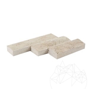 Travertin à facettes classique, 5 cm x FL x 2.2 cm