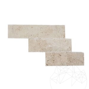 Travertin à facettes classique, 5 cm x FL x 2.2 cm