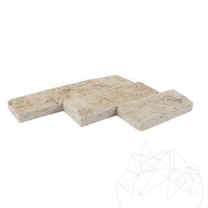 Travertin classique à facettes, 7.5 cm x FL x 2.2 cm