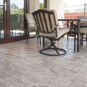 Travertin Latte PREMIUM brossé & bord ciselé, 30.5 x 15 x 3 cm