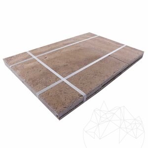 Latte PREMIUM Travertin brossé et ciselé, Ensemble de motifs français, 1.2 cm
