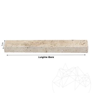 Travertin multicolore à fente, 5 cm x FL x 2.2 cm