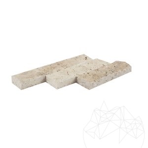 Travertin fendu multicolore, 7.5 cm x FL x 2.2 cm