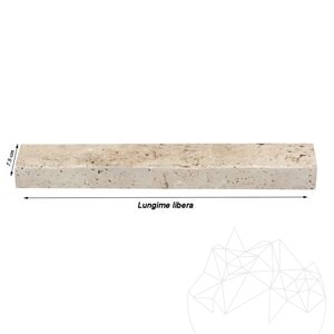 Travertin fendu multicolore, 7.5 cm x FL x 2.2 cm