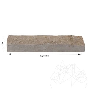 Travertin fendu de Noce, 5 cm x FL x 2.2 cm