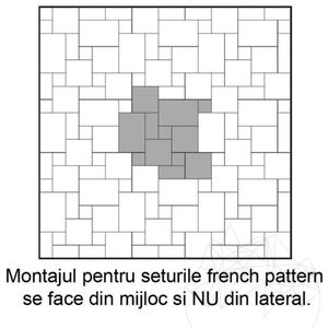 Ensemble de motifs en travertin français brossé et ciselé Peach Cross Cut, 1.2 cm