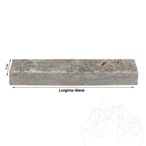 Travertin à facettes argenté, 5 cm x FL x 2 cm