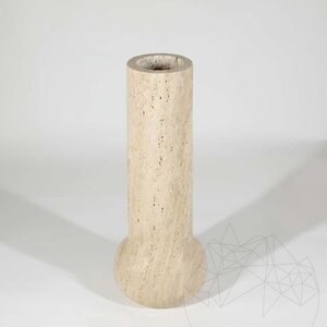 Vase en travertin Milano Classic Riven, 50 x 20 x 10 cm