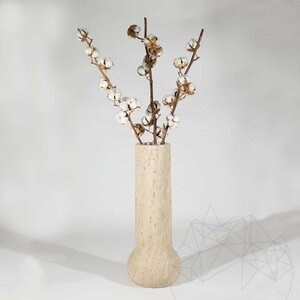 Vase en travertin Milano Classic Riven, 50 x 20 x 10 cm