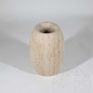 Vase en travertin Pisa Classic Riven, 30 x 20 x 20 cm